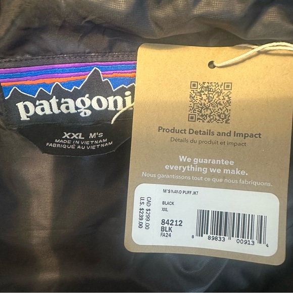 Patagonia Nano Puff Jacket Black Quilted - Picture 4 of 6